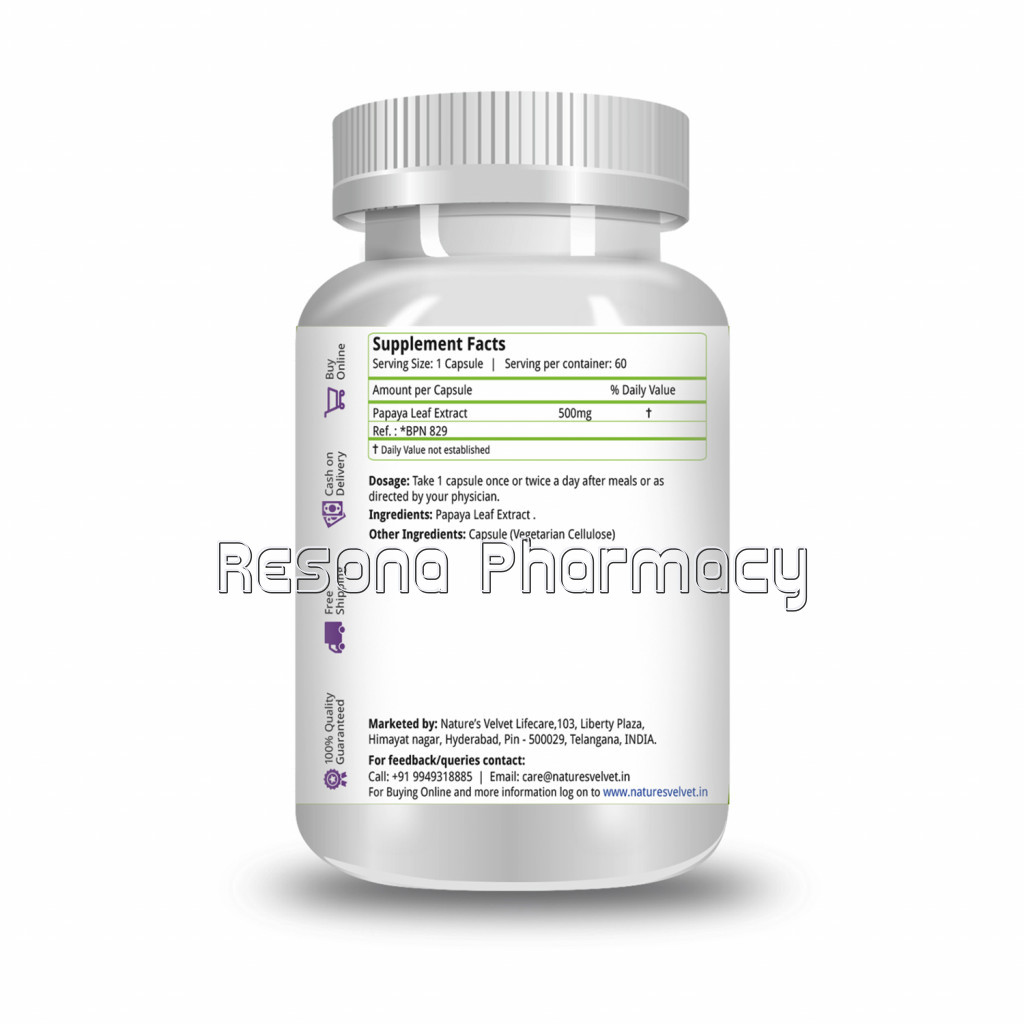 Papaya Leaf Extract   Blood Platelet Boost Pack Of 1