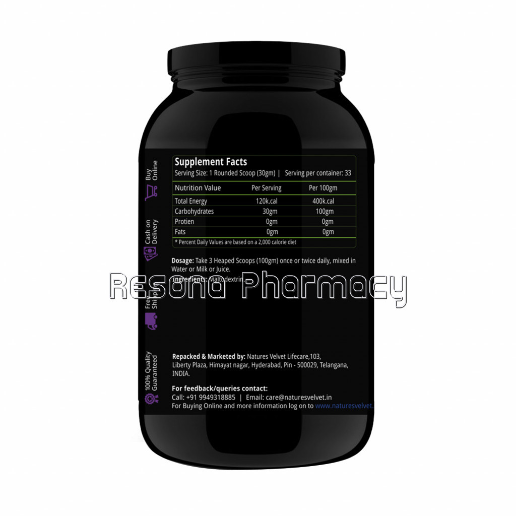 Carbs For Weight Gain And Recovery   Unflavoured 1000Gms Pack Of 1