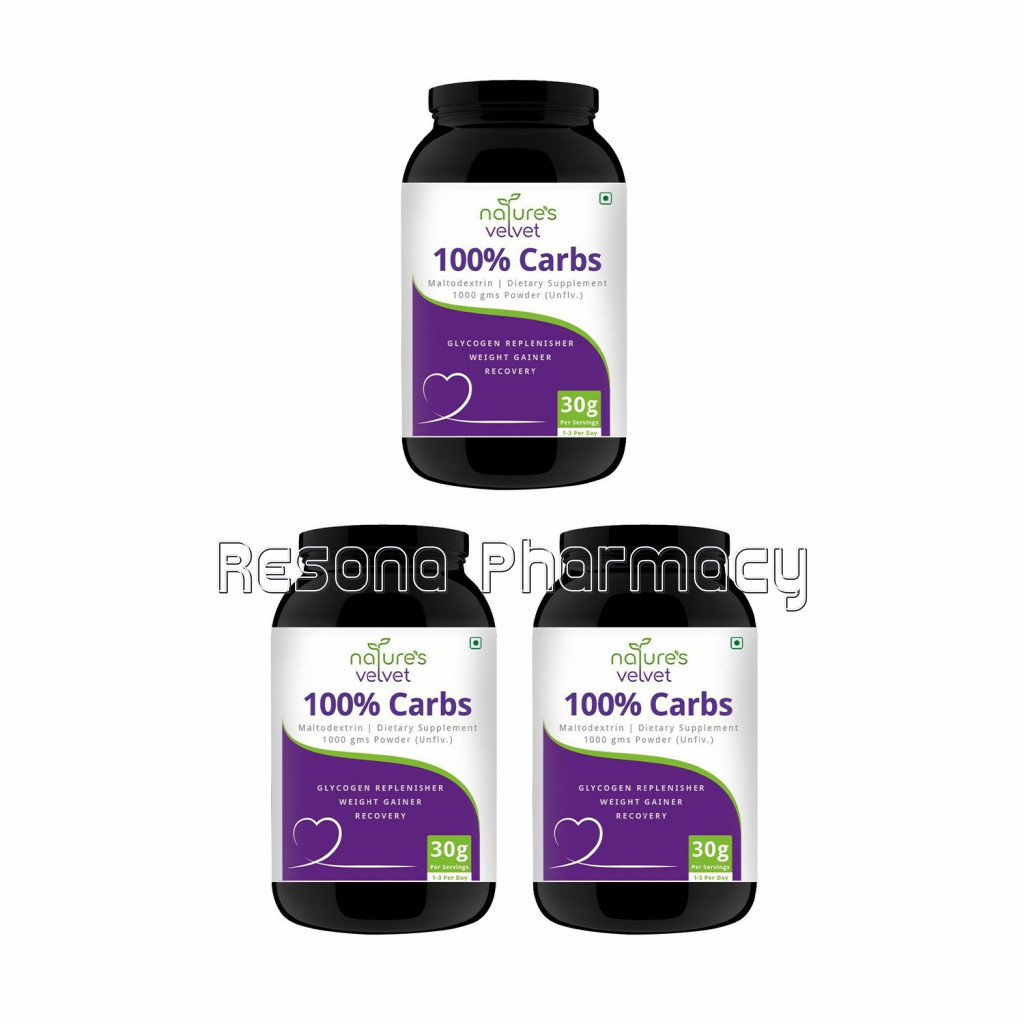 Carbs For Weight Gain And Recovery   Unflavoured 1000Gms Pack Of 3