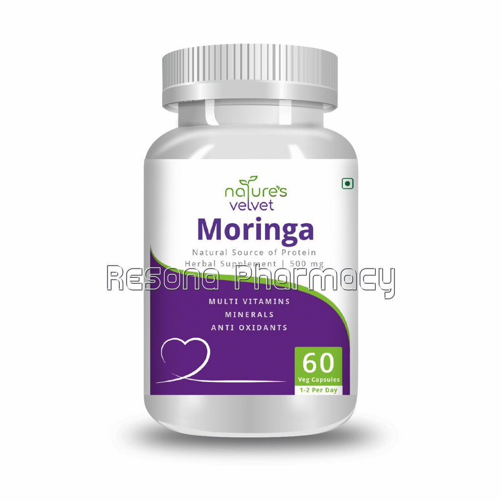Moringa   Essential Protein and Nutrition   Pure Leaf Extact Capsule Pack Of 1