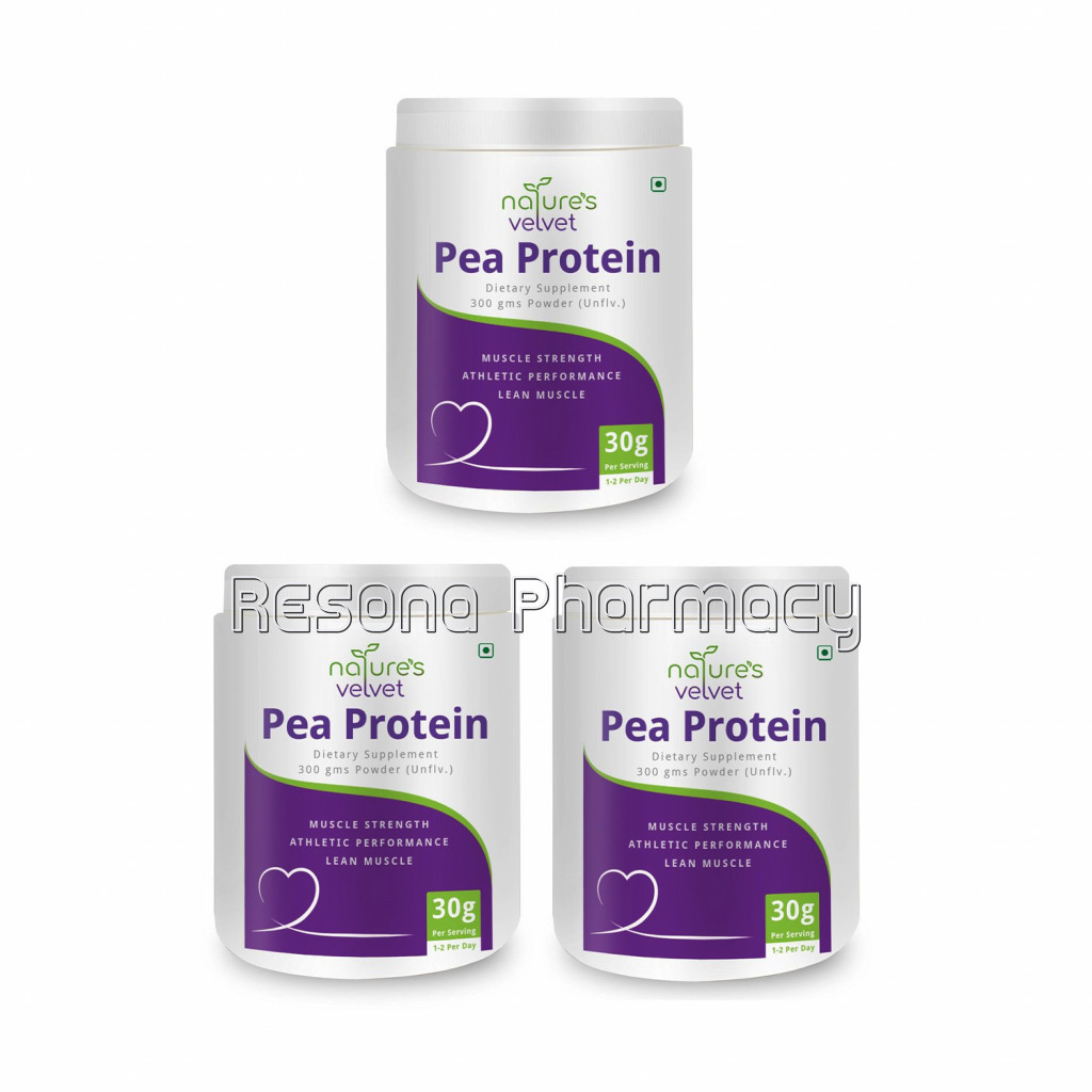 Pea Protein Isolate Powder   100% Vegan   Rich In Bcaas 300Gms Pack Of 3