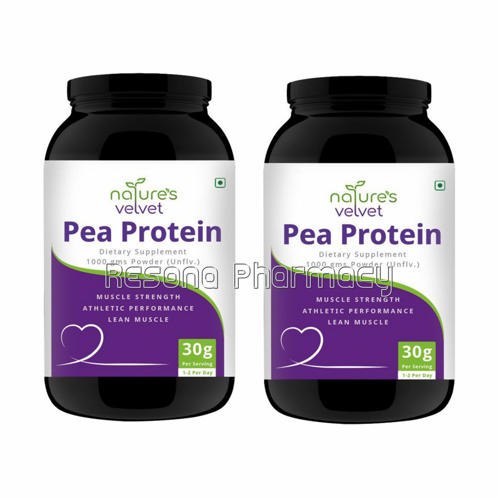 Pea Protein Isolate Powder   100% Vegan   Rich In Bcaas 1000Gms Pack Of 2