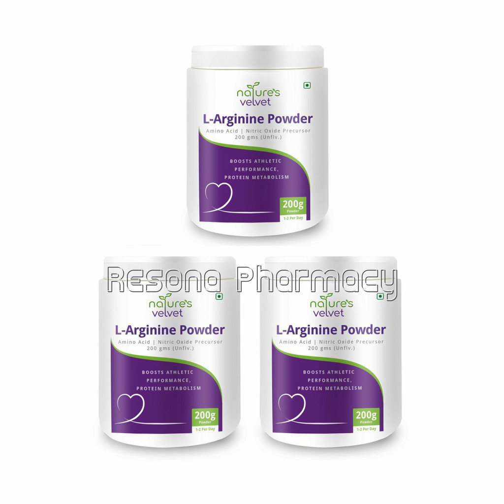 L Arginine Powder With Amino Acid, Nitric Oxide 200Gms Pack Of 3