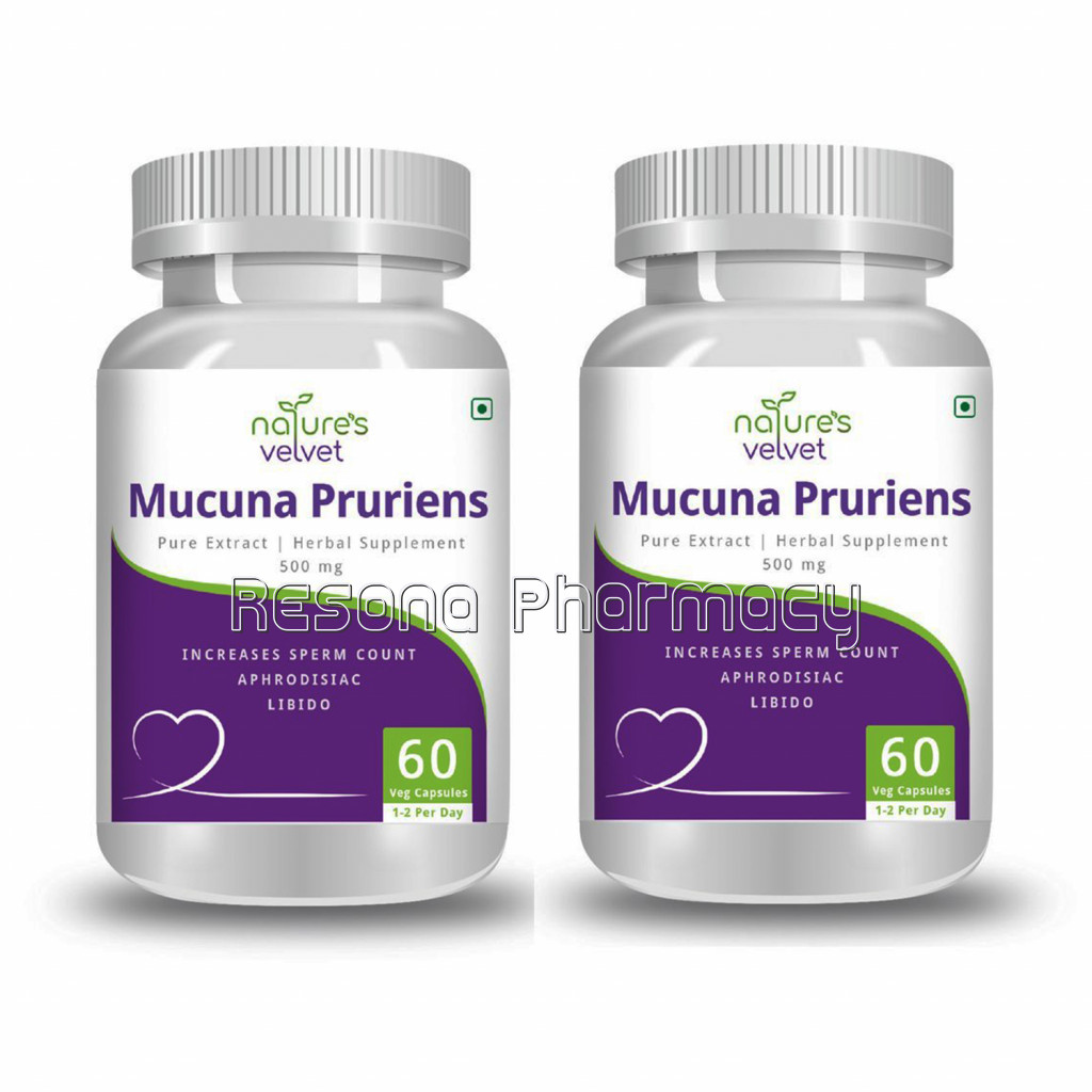 Mucuna Pruriens Pure Extract 500 Mg, 60 Veggie Capsules Pack Of 2