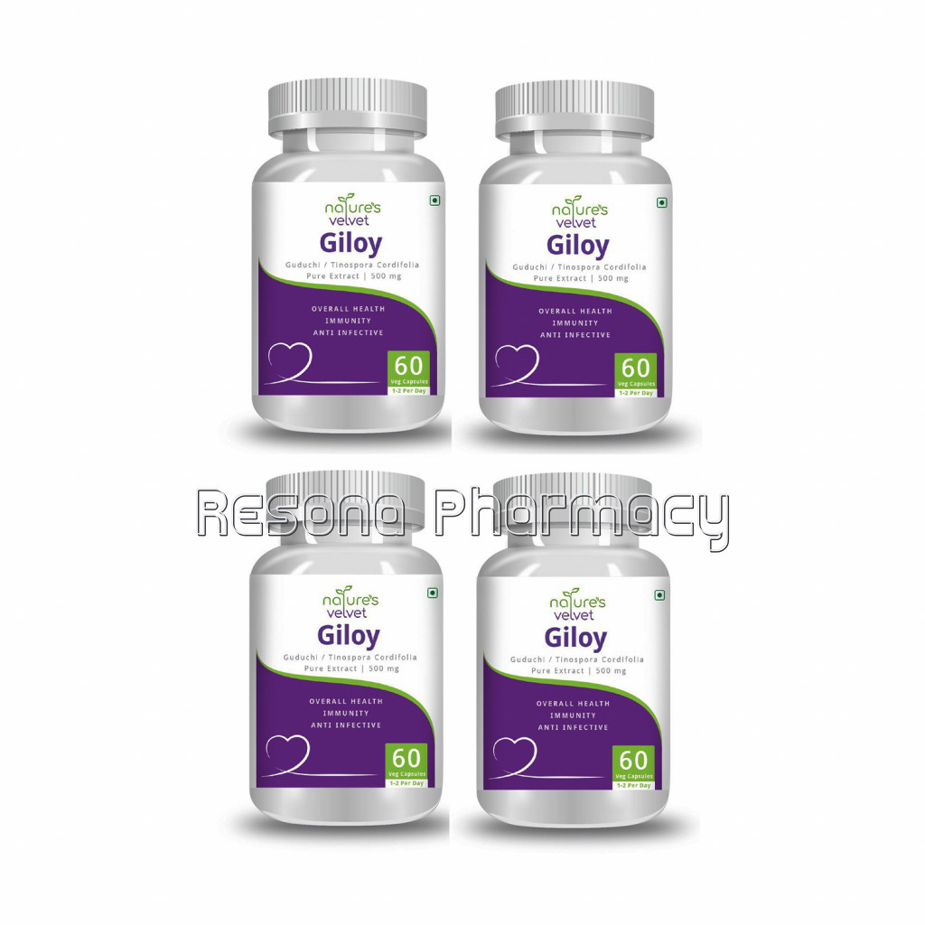 Giloy Extract 500Mg For Immunity Boost  60 Capsules Pack Of 4