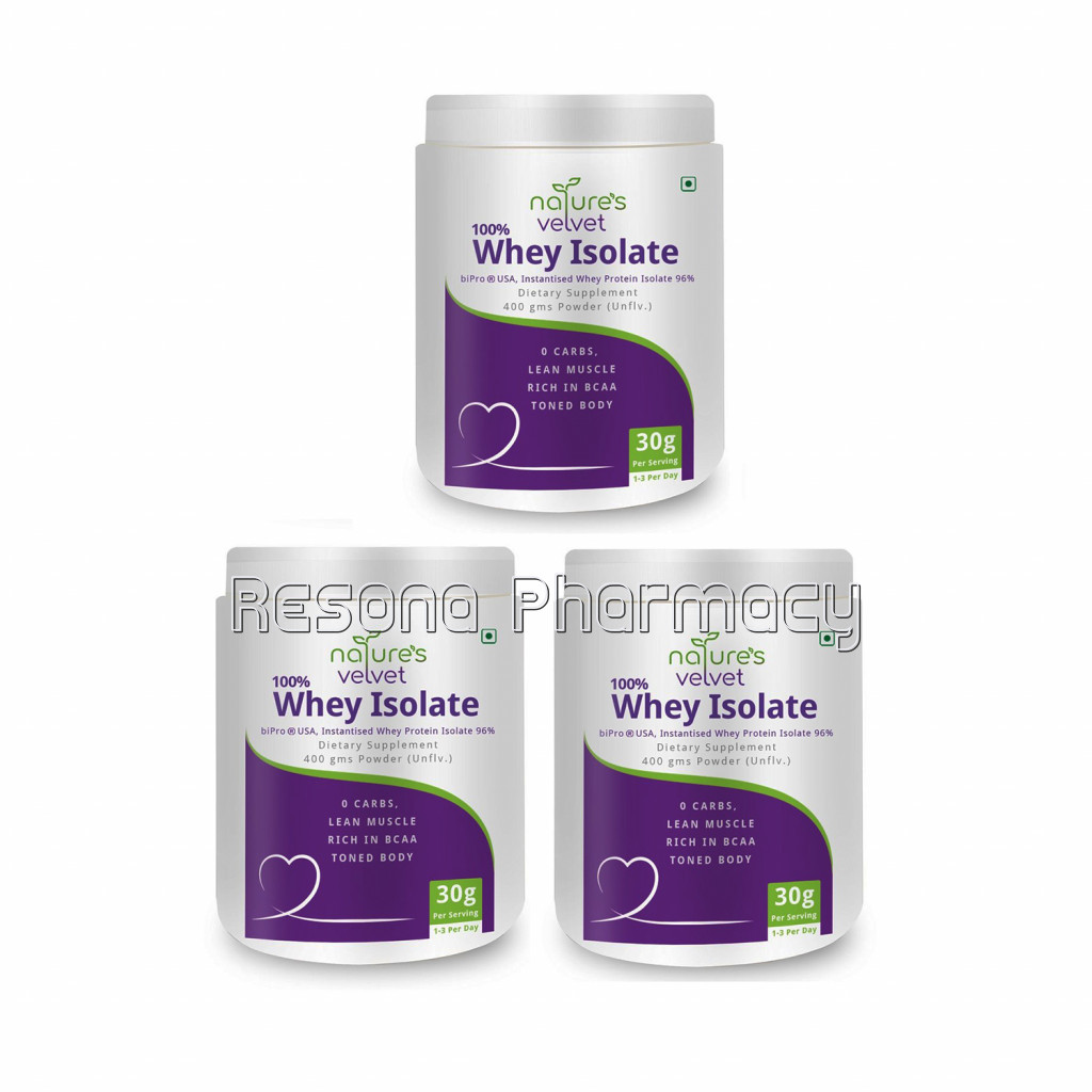 Whey Protein Isolate Powder   Bipro Manufactured In Usa   400 Gms Pack Of 3