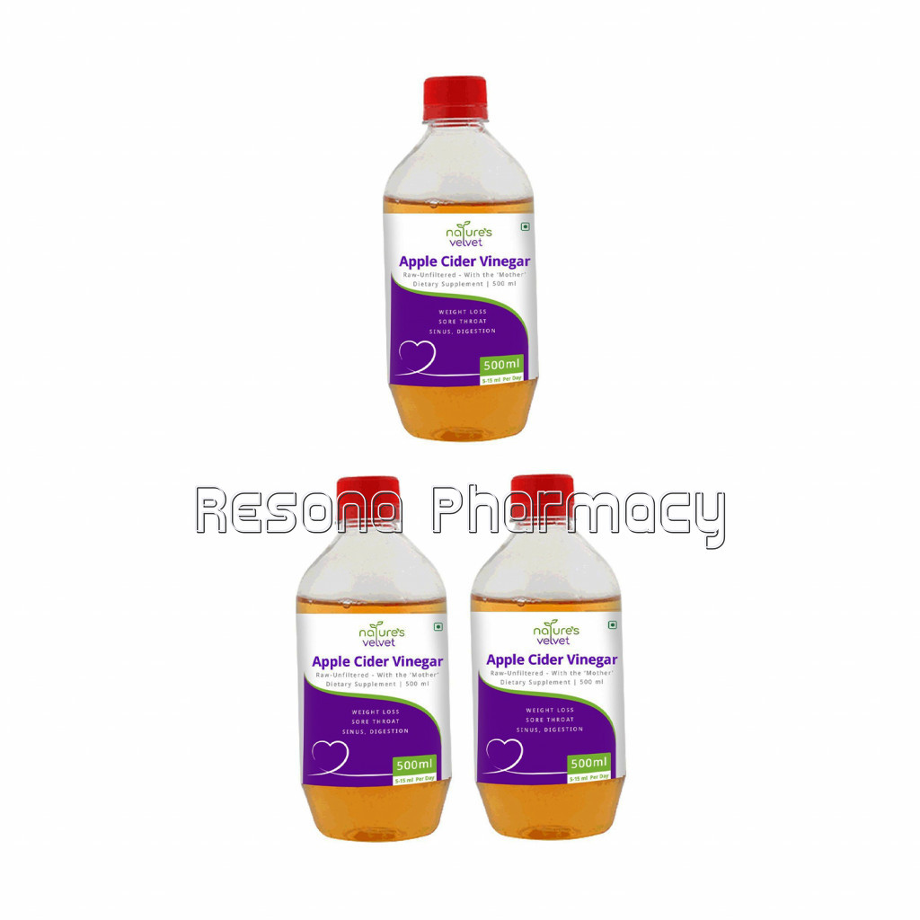 Raw Apple Cider Vinegar With The Mother 500Ml Pack Of 3