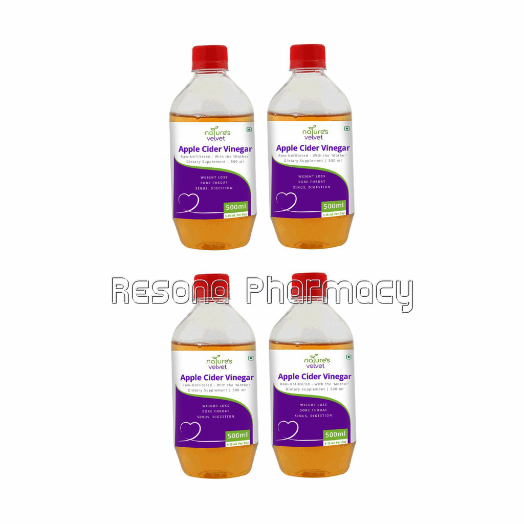 Raw Apple Cider Vinegar With The Mother 500Ml Pack Of 4