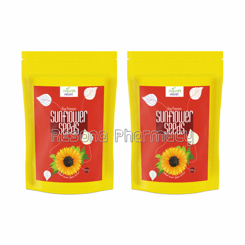 Nature'S Velvet Sunflower Seeds, Raw And Premium, 250G Pack Of 2