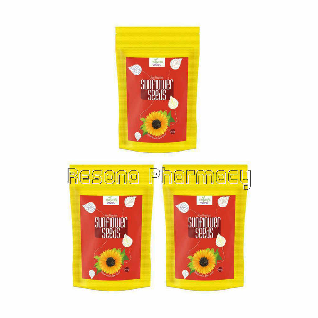 Nature'S Velvet Sunflower Seeds, Raw And Premium, 250G Pack Of 3