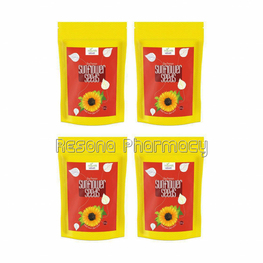 Nature'S Velvet Sunflower Seeds, Raw And Premium, 250G Pack Of 4