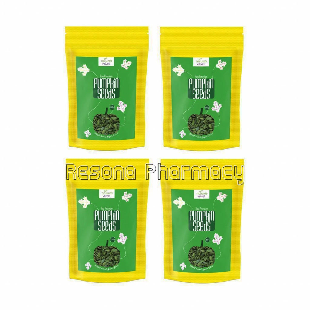 Nature'S Velvet Pumpkin Seeds, Raw And Premium, 250G Pack Of 4
