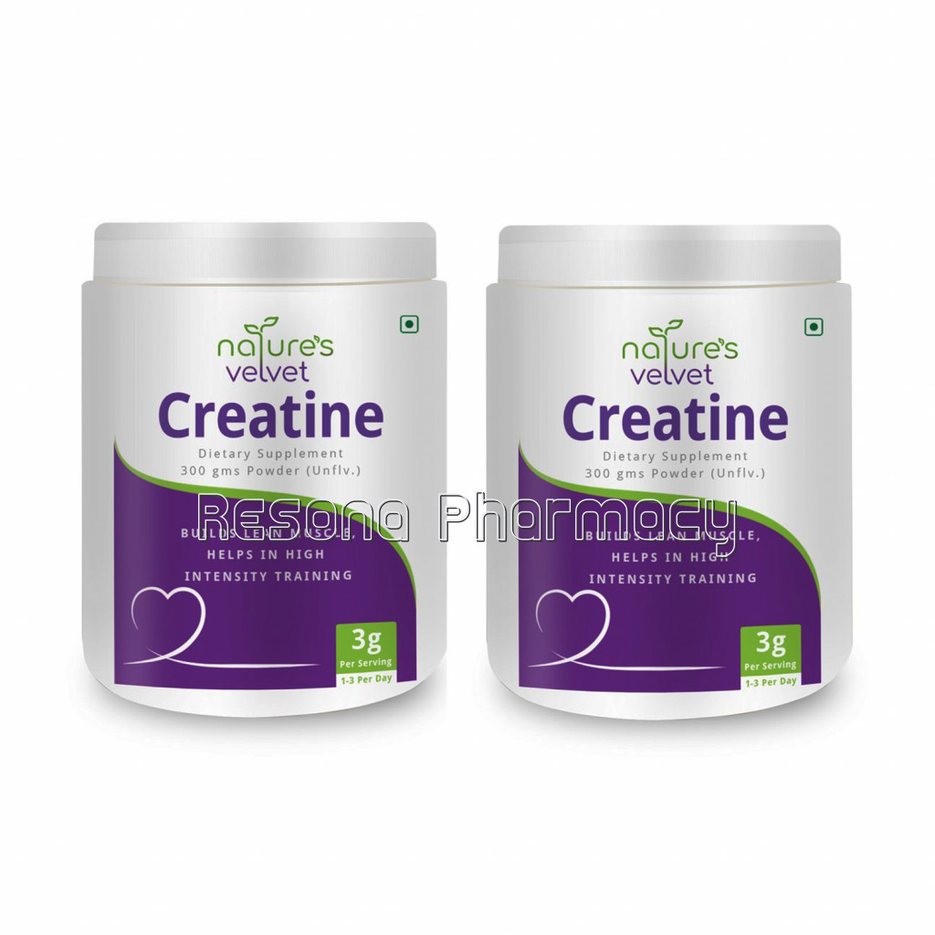 Creatine Monohydrate Powder   Helps Build Muscles, Strength 300Gms Pack Of 2