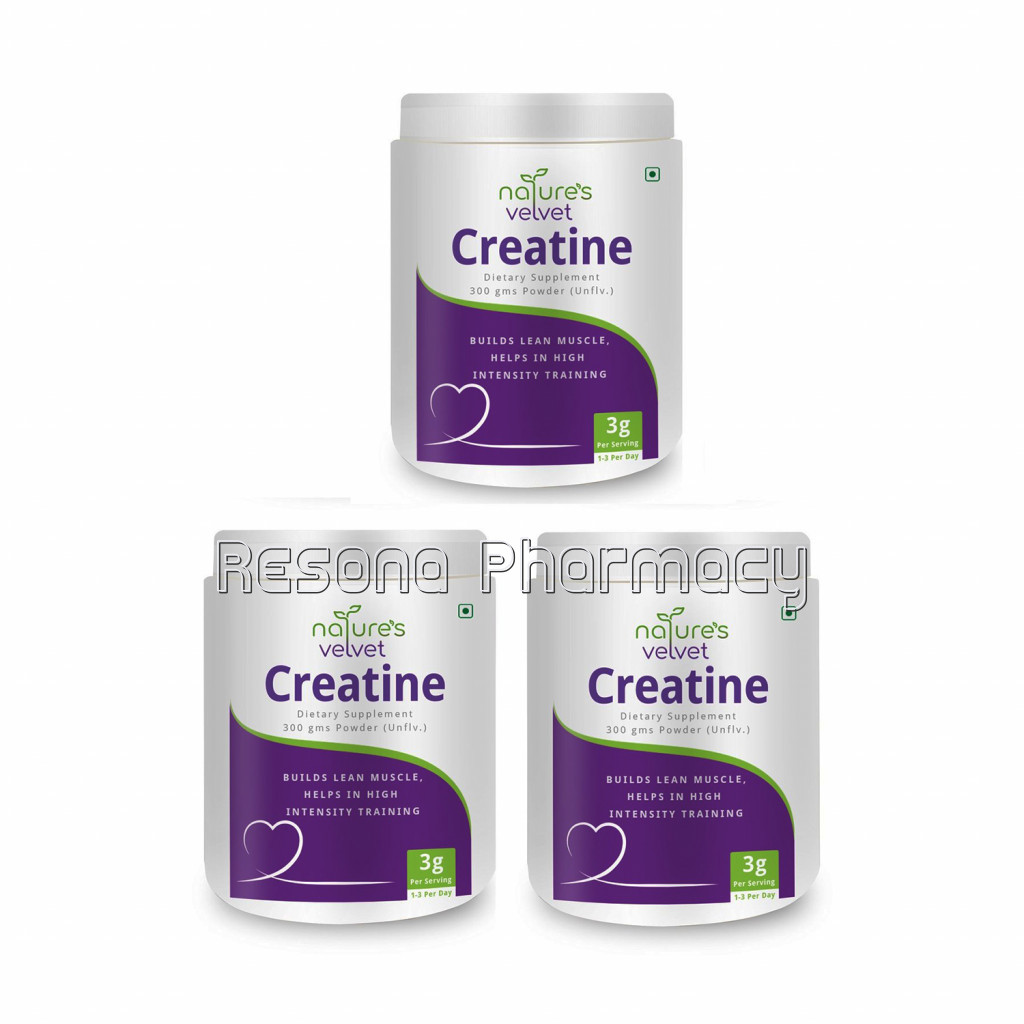 Creatine Monohydrate Powder   Helps Build Muscles, Strength 300Gms Pack Of 3