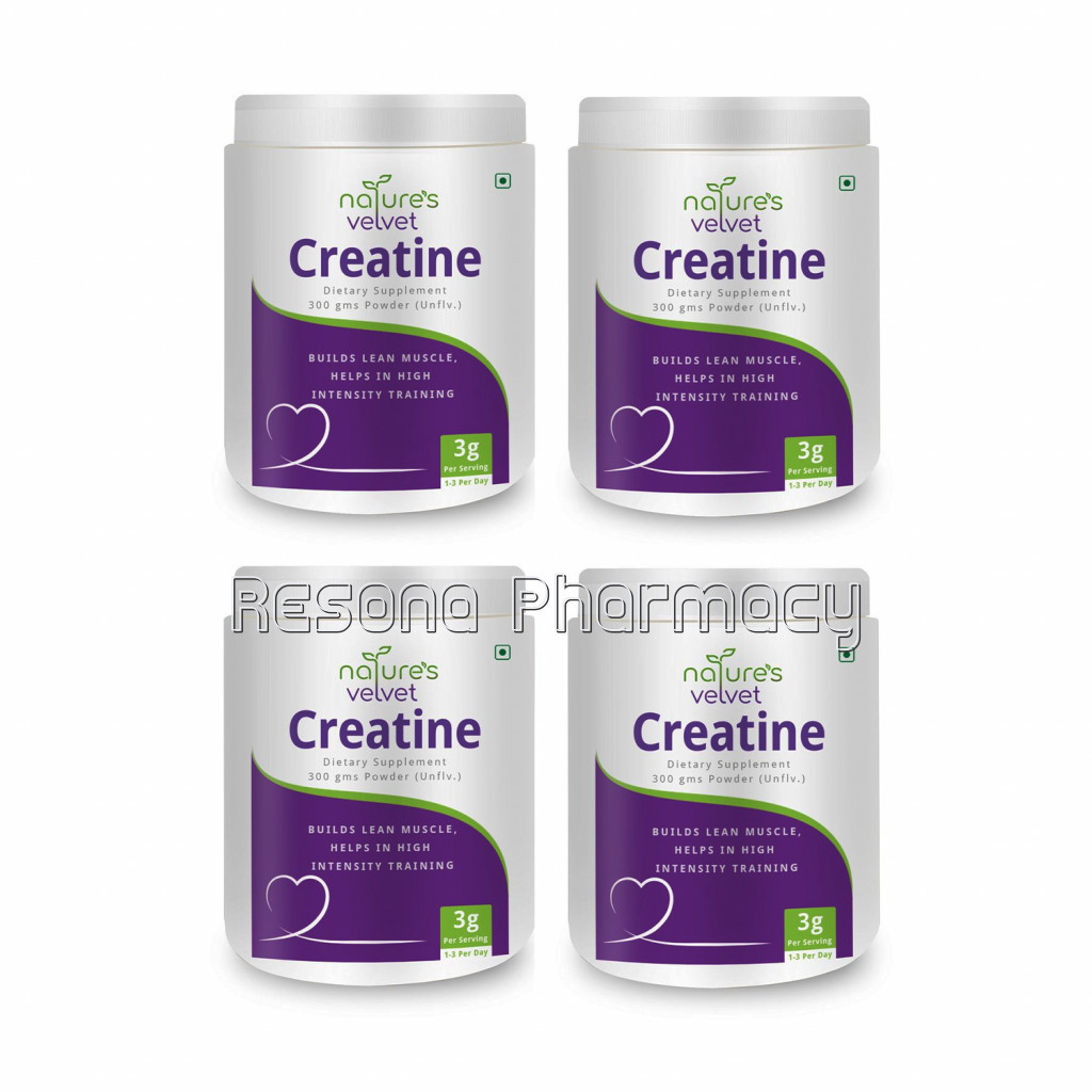 Creatine Monohydrate Powder   Helps Build Muscles, Strength 300Gms Pack Of 4