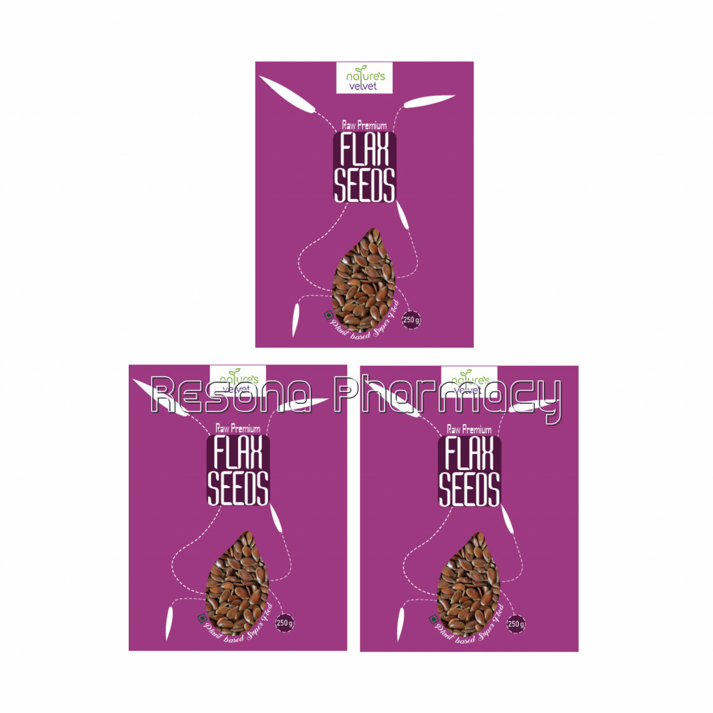 Flax Seeds(Alasi Seeds), Raw And Premium, 250G Pack Of 3