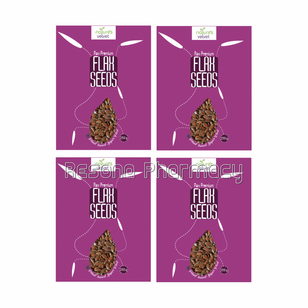 Flax Seeds(Alasi Seeds), Raw And Premium, 250G Pack Of 4