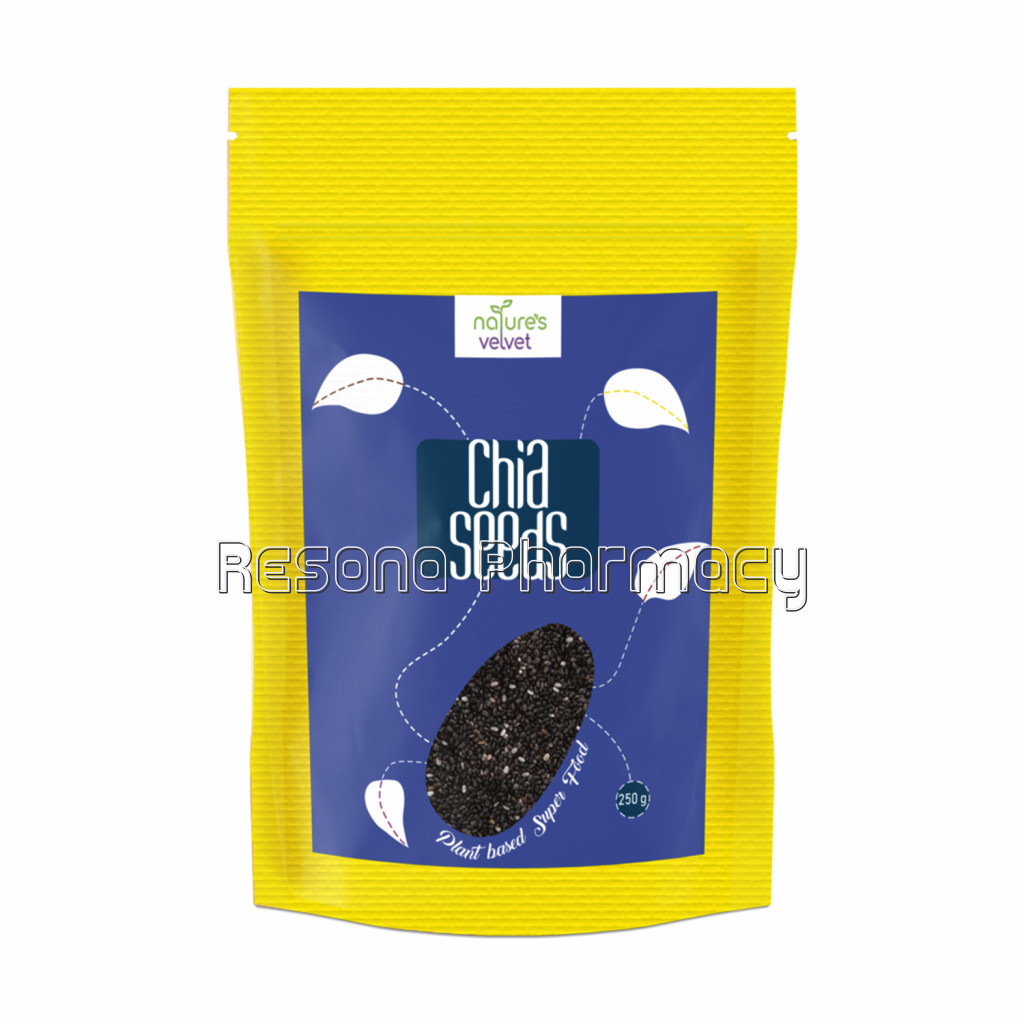 Nature'S Velvet Chia Seeds, Raw And Premium, 250G Pack Of 1