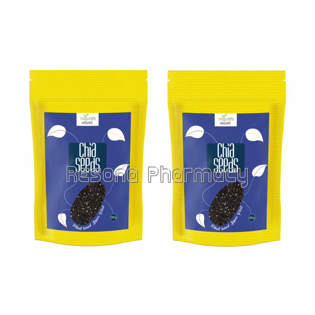 Nature'S Velvet Chia Seeds, Raw And Premium, 250G Pack Of 2