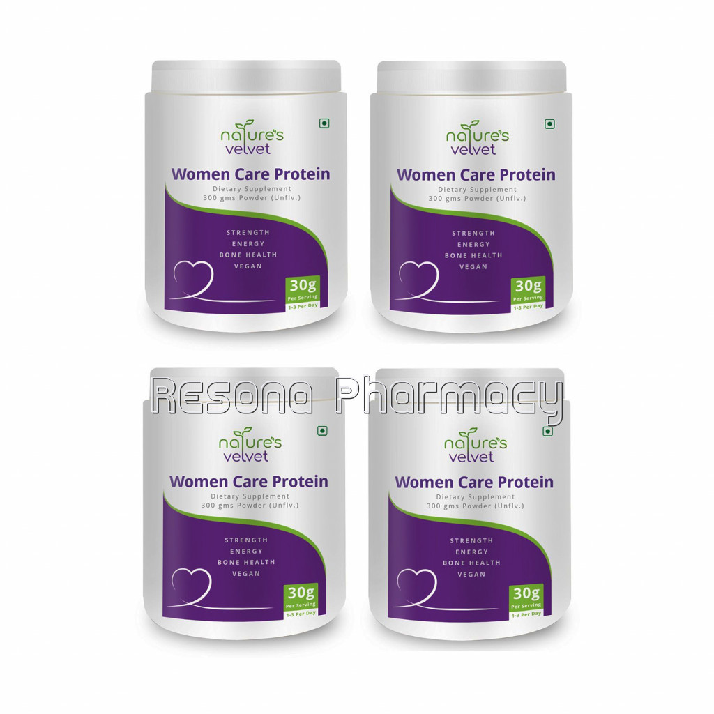 Women Care Protein For Strength And Bone Health   Vegan   Unflavored   300 Gms Powder Pack Of 4