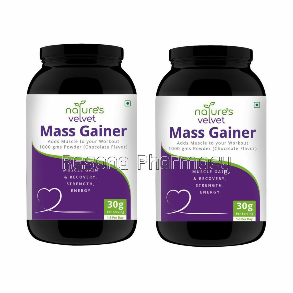Mass Gainer Powder For Muscle Gain And Strength   Chocolate Flavor 1000Gms Pack Of 2