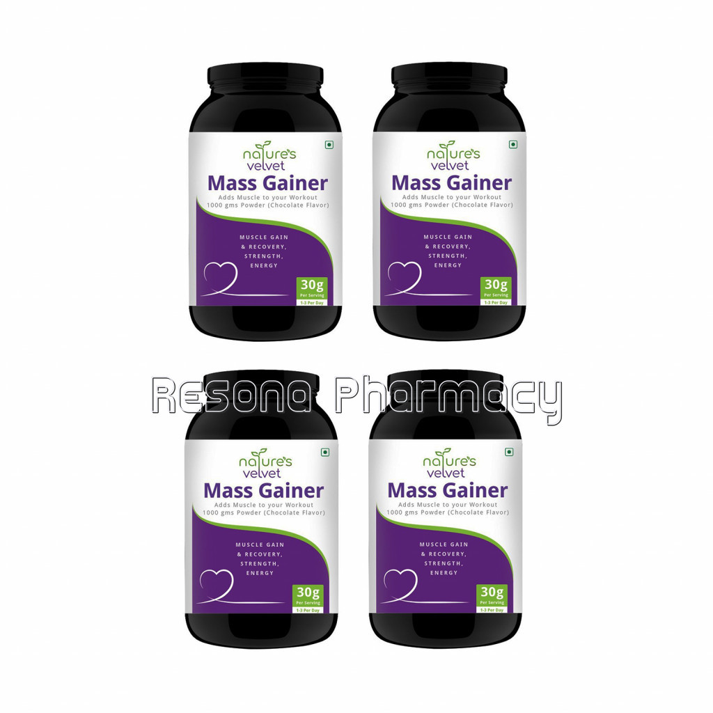 Mass Gainer Powder For Muscle Gain And Strength   Chocolate Flavor 1000Gms Pack Of 4