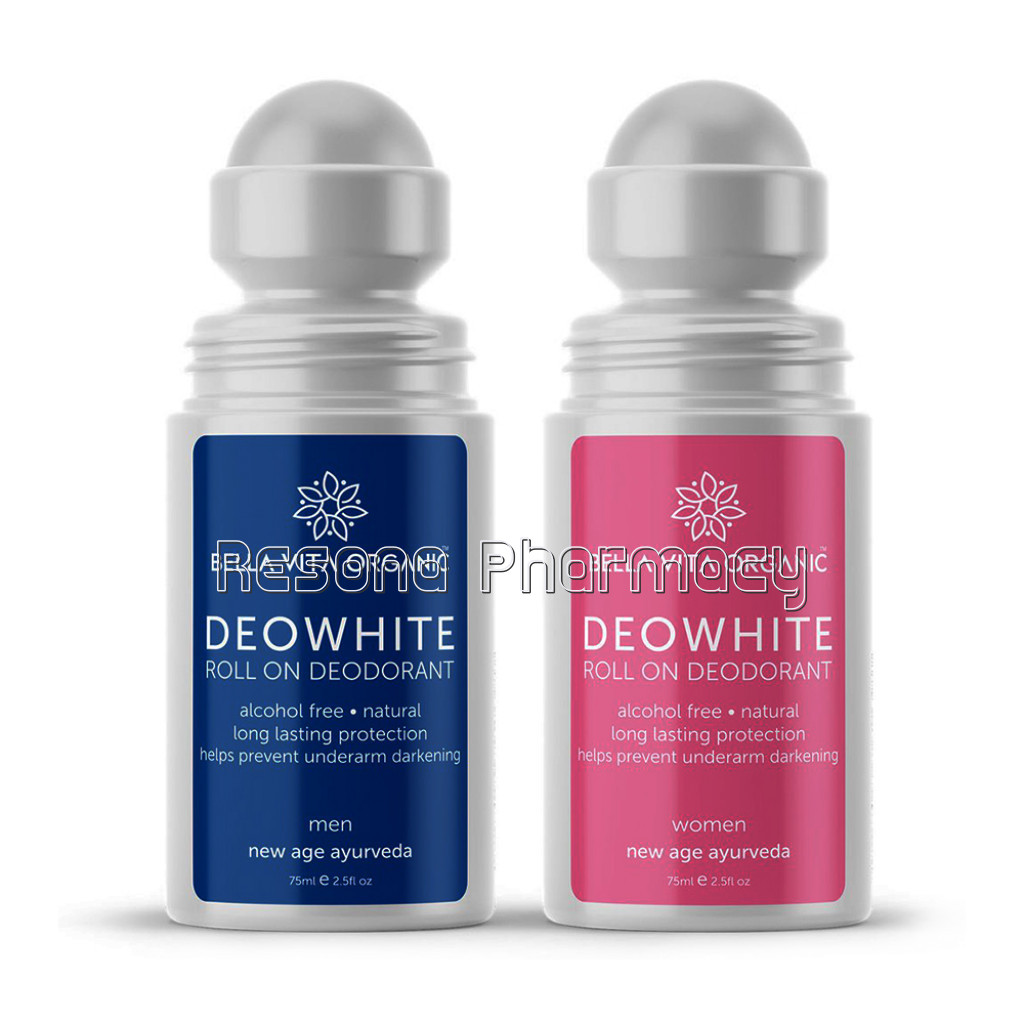 Deowhite NaNaturalUnder Arm Skin Whitening Roll On Deodorant Combo For Him and Her 75 Ml Each