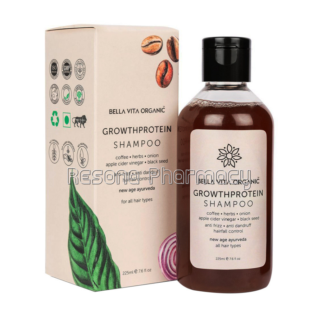 Growth Protein Conditioning Shampoo Anti Frizz, Hairfall Control, Greying, Volumizing and Anti Dandruff, 225 Ml Sls/Paraben/Sulfate Free
