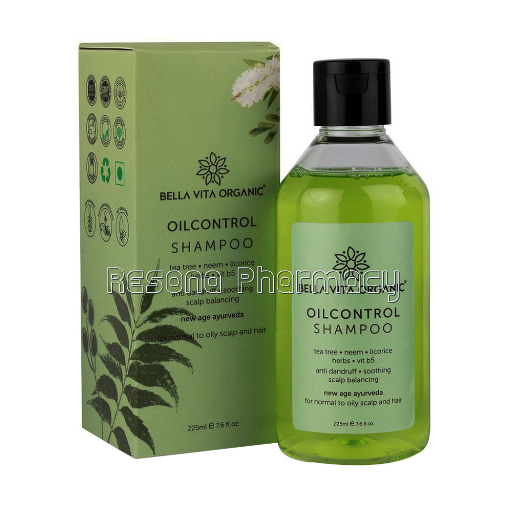 Oil Control Shampoo For Oily Hair and Scalp Anti Dandruff, Neem, Tea Tree and Basil 225 Ml