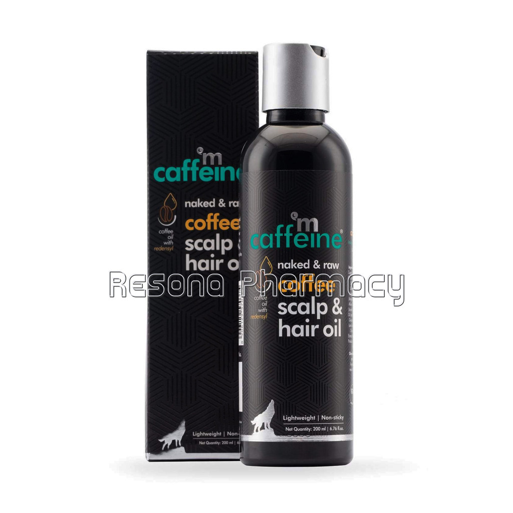 Naked and Raw Coffee Scalp and Hair Oil, 200 Ml | Lightweight and Non Sticky