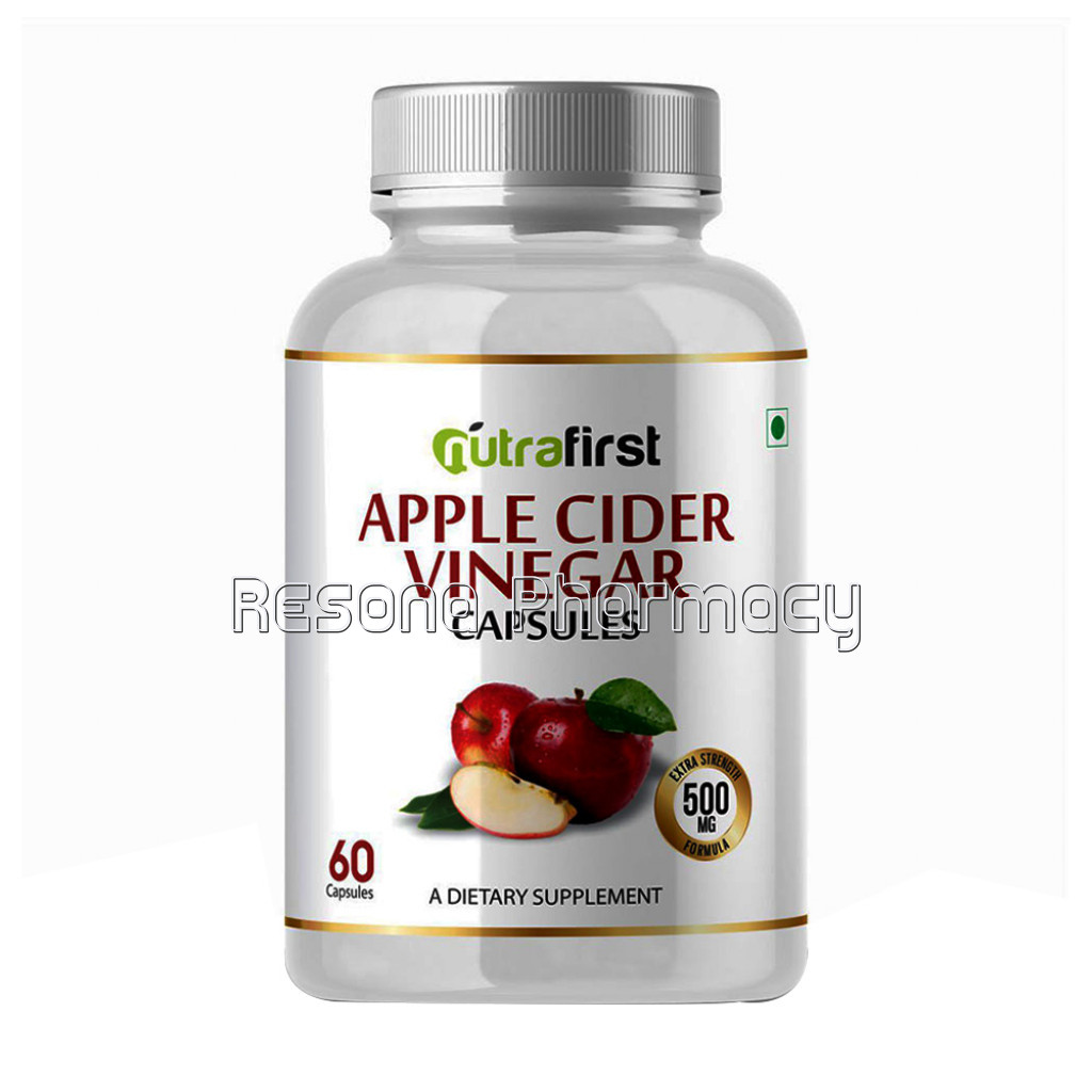 Nutrafirst Apple Cider Vinegar 500Mg For Weight Loss – 60 Capsules