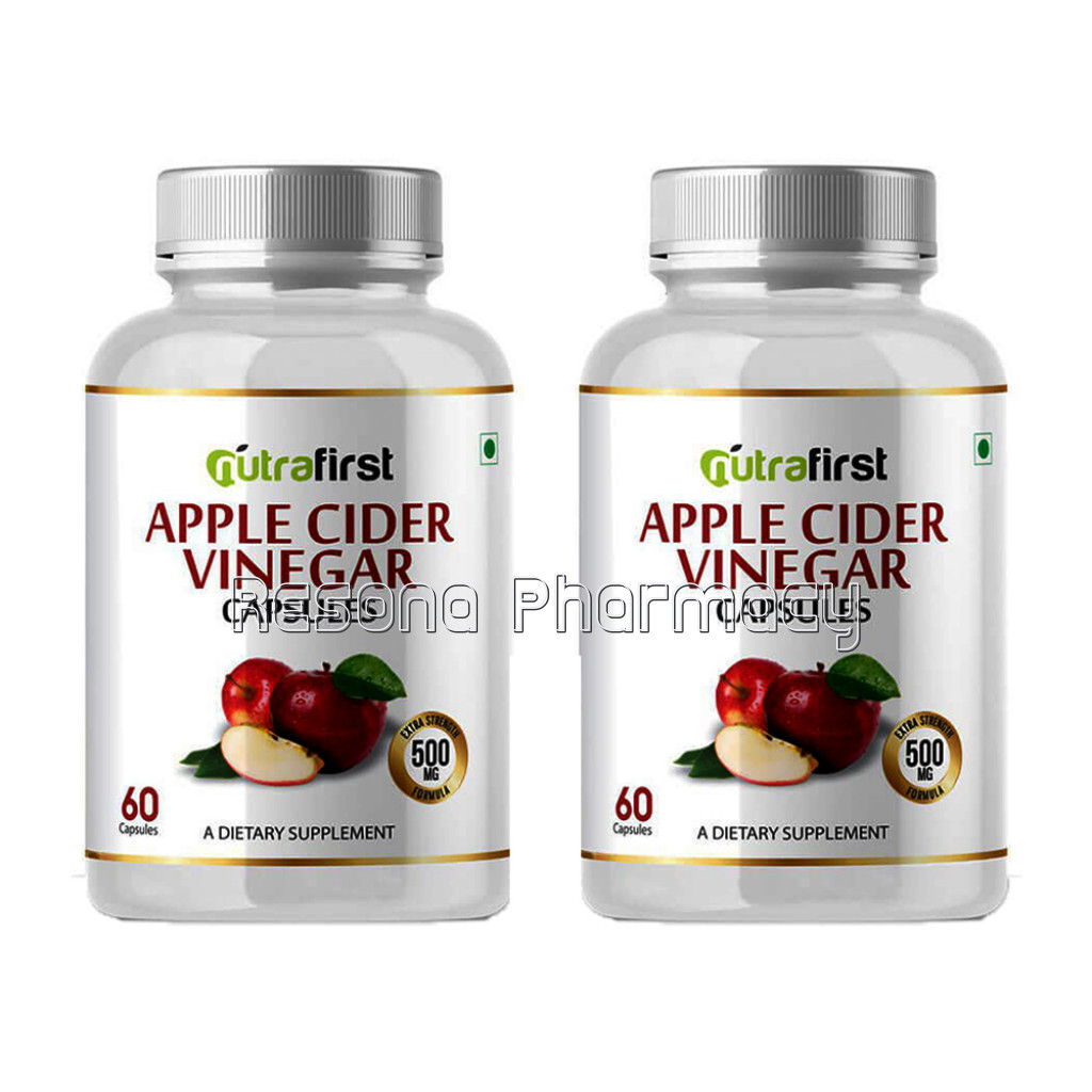 Apple Cider Vinegar 500Mg (60 Capsules) – 2 Bottles Pack