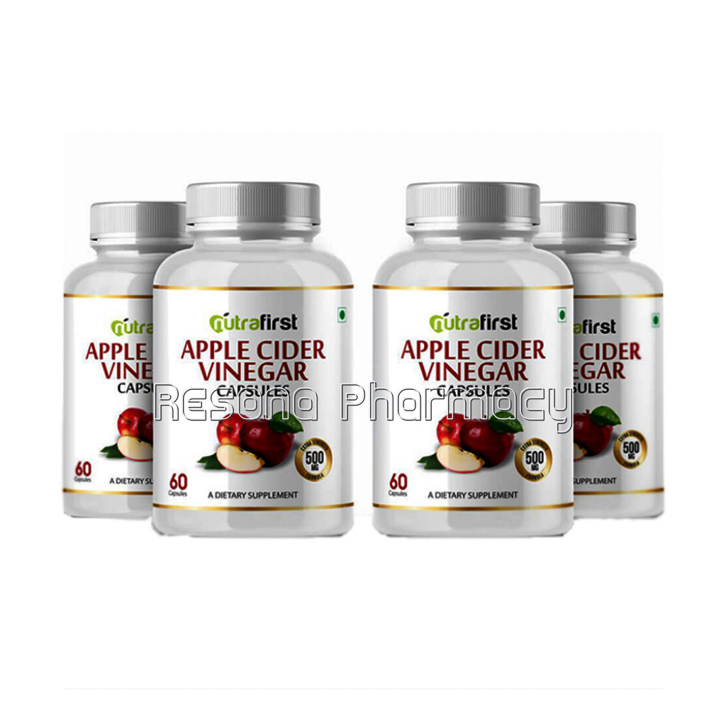 Apple Cider Vinegar 500Mg (60 Capsules) – 4 Bottles Pack