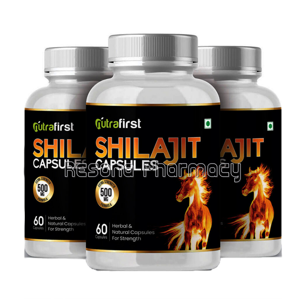 Nutrafirst Shilajit Extract 500Mg For Vigour, Stamina And Power – 60 Capsules (Pack Of 3)