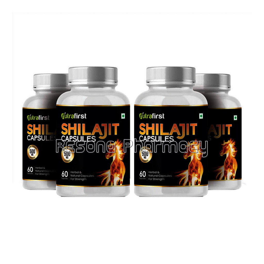 Nutrafirst Shilajit Extract 500Mg For Vigour, Stamina And Power – 60 Capsules (Pack Of 4)