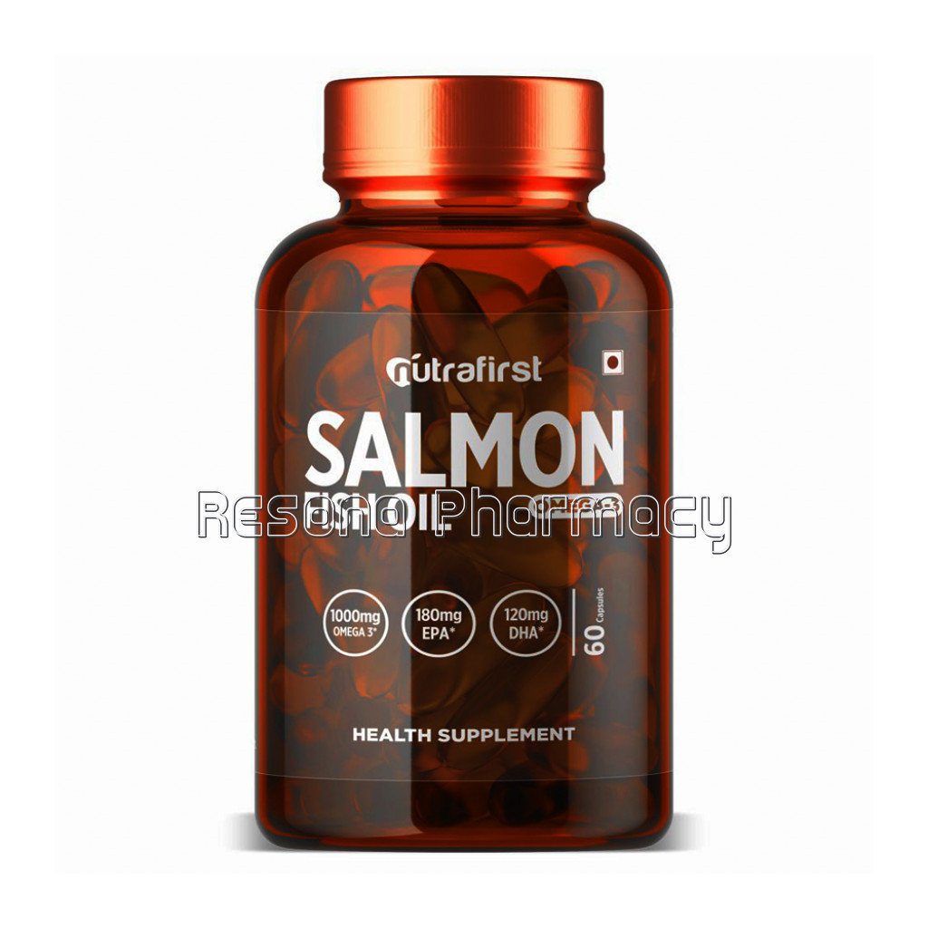 Nutrafirst Salmon Fish Oil, Omega 3 Fatty Acid 1000Mg – 60 Capsules