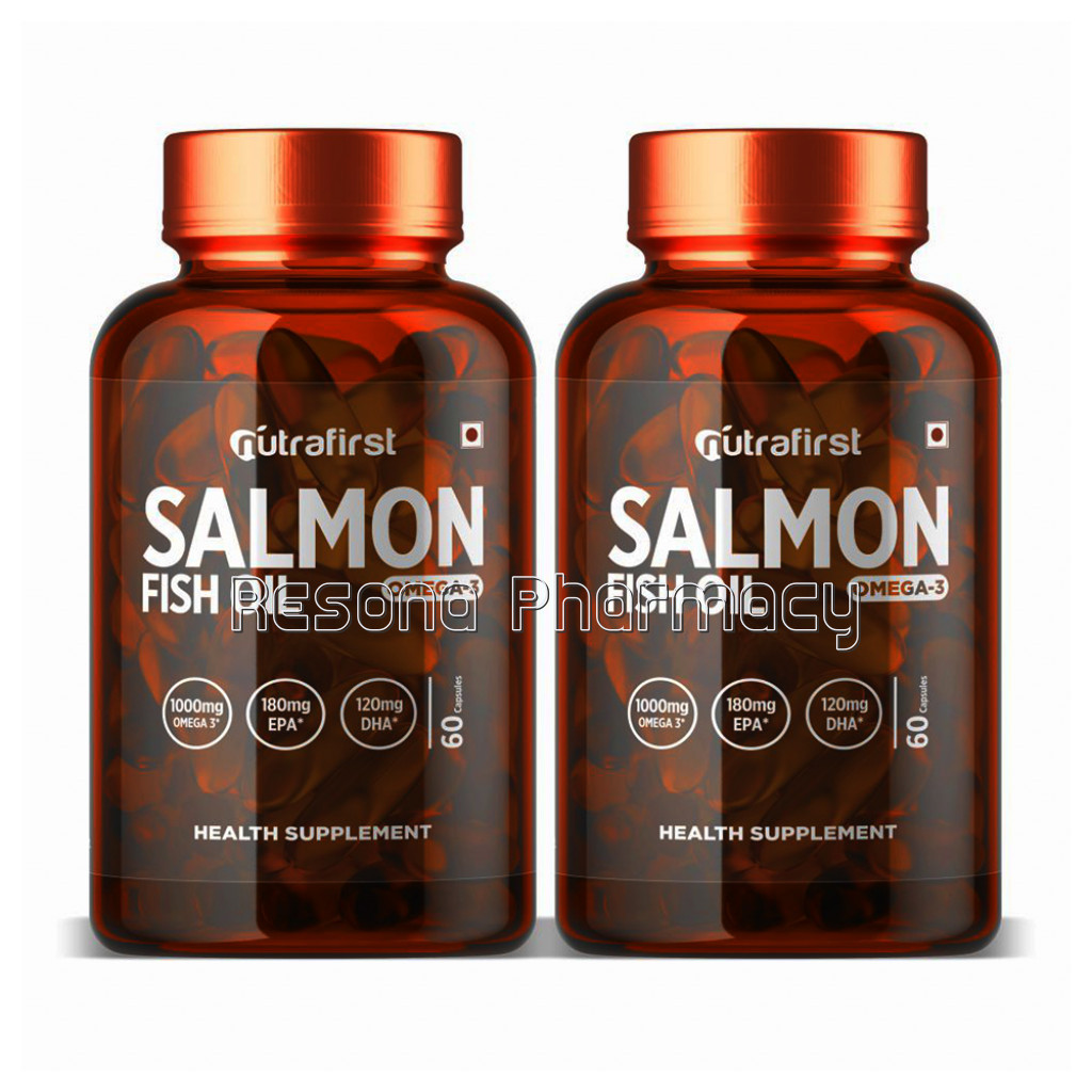 Nutrafirst Salmon Fish Oil, Omega 3 Fatty Acid 1000Mg – 60 Capsules (Pack Of 2)