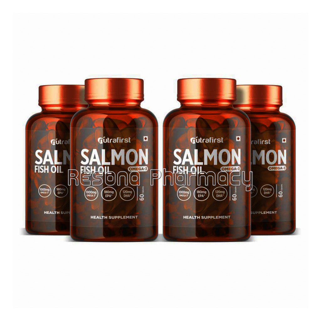 Nutrafirst Salmon Fish Oil, Omega 3 Fatty Acid 1000Mg – 60 Capsules (Pack Of 4)