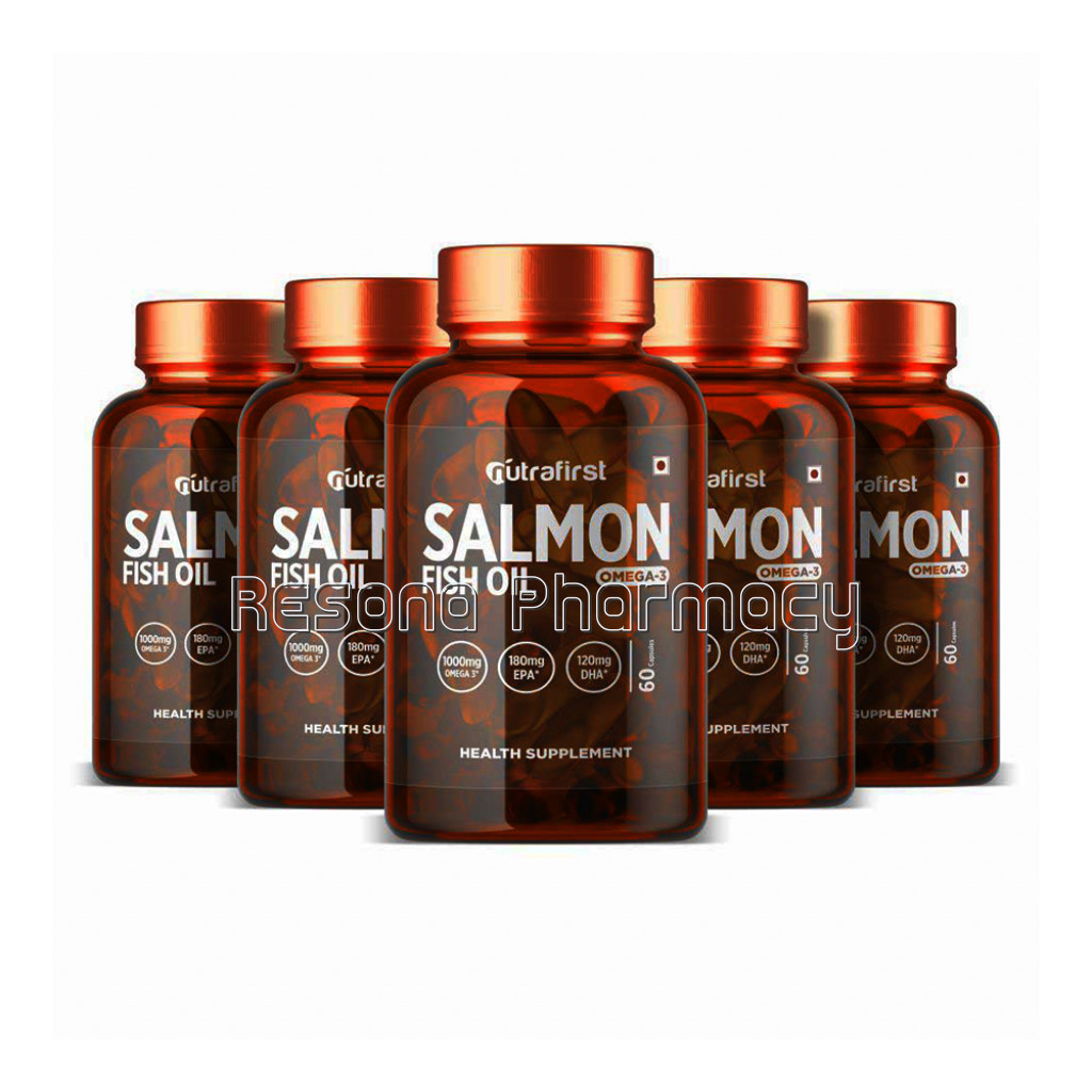 Nutrafirst Salmon Fish Oil, Omega 3 Fatty Acid 1000Mg – 60 Capsules (Pack Of 5)