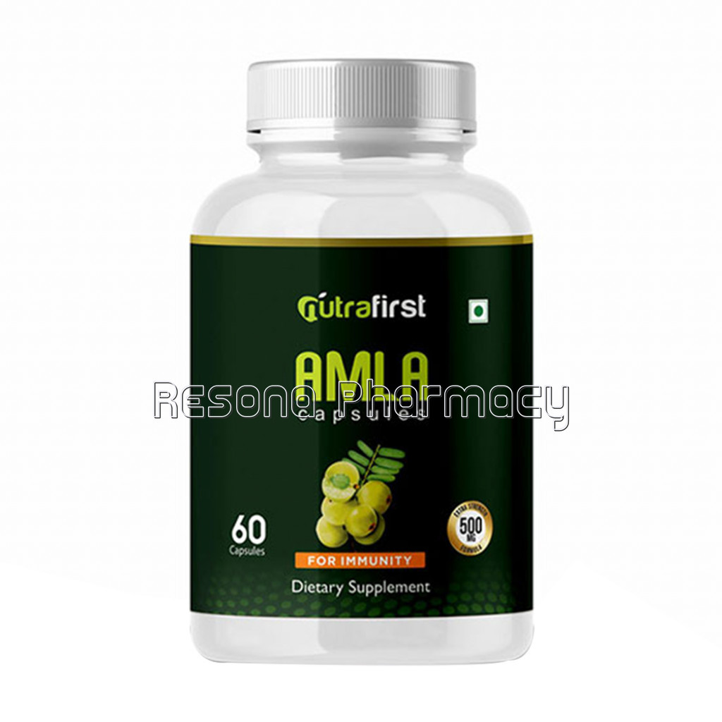 Nutrafirst Amla Capsules (500Mg) For Improved Immunity, Heart, Vision, Hair And Skin – 60 Capsules