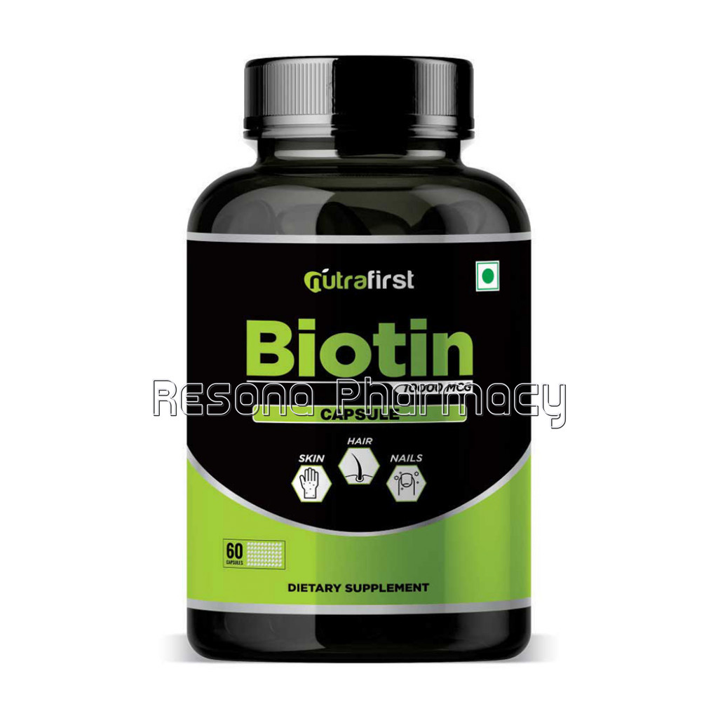 Nutrafirst Biotin Capsules For Hair, Skin And Nails 10000Mcg – 60 Capsules