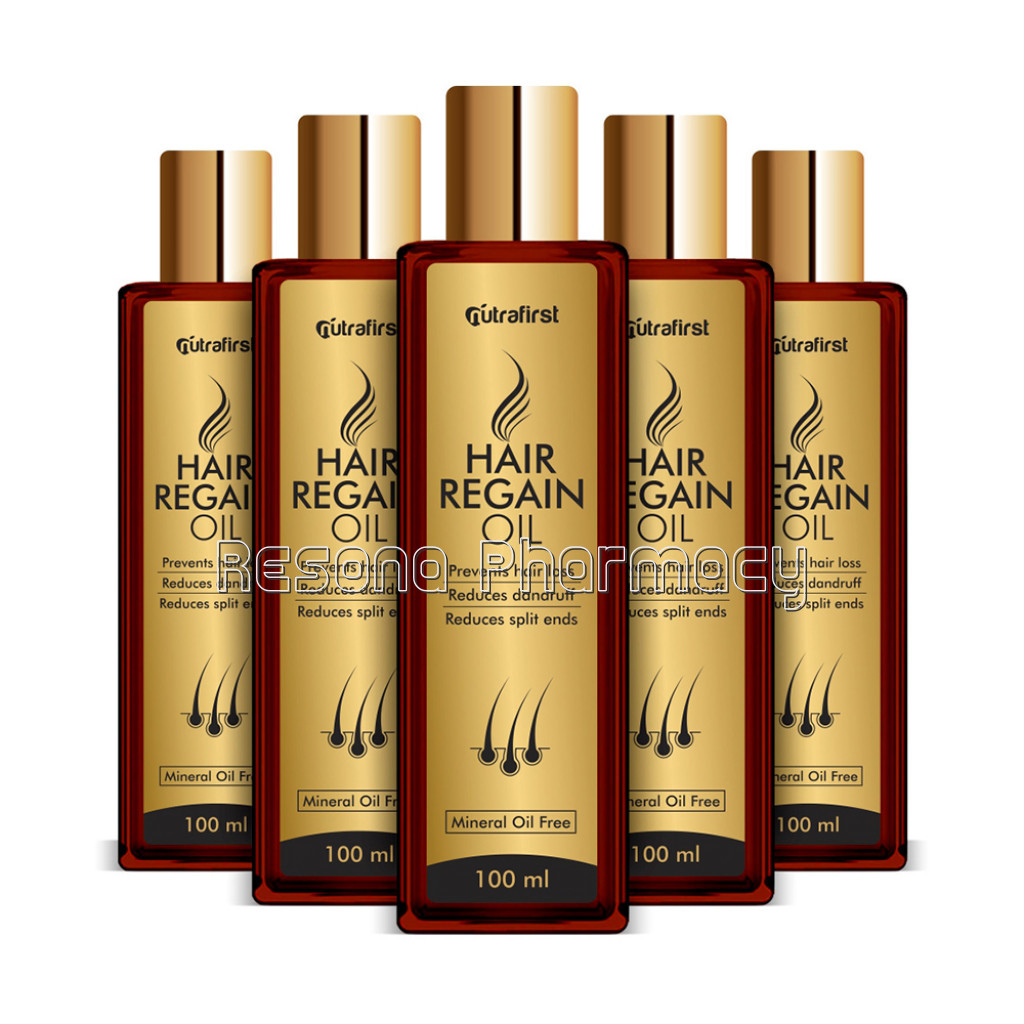 Nutrafirst Hair Regain Oil For Hair Growth 100% NaNatural– 100Ml (Pack Of 5)