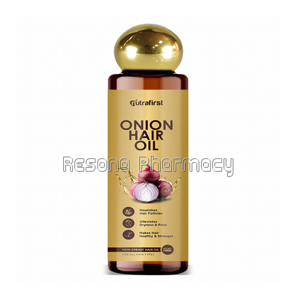 Nutrafirst Onion Hair Oil With Brahmi, Bhringraj, Amla – 100Ml