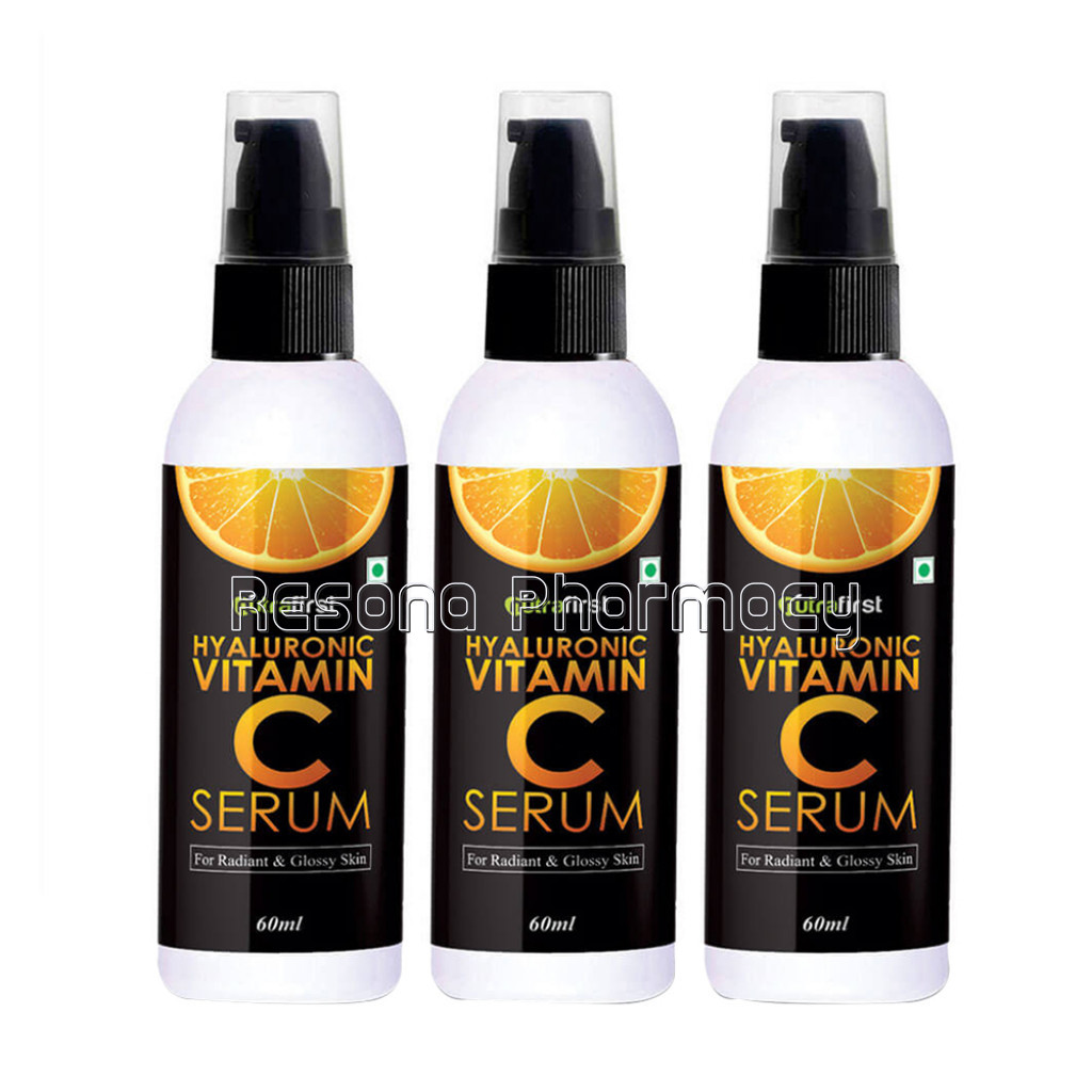 Nutrafirst Vitamin C With Hyaluronic Acid Serum For Clear And Glowing Skin – 60Ml (Pack Of 3)