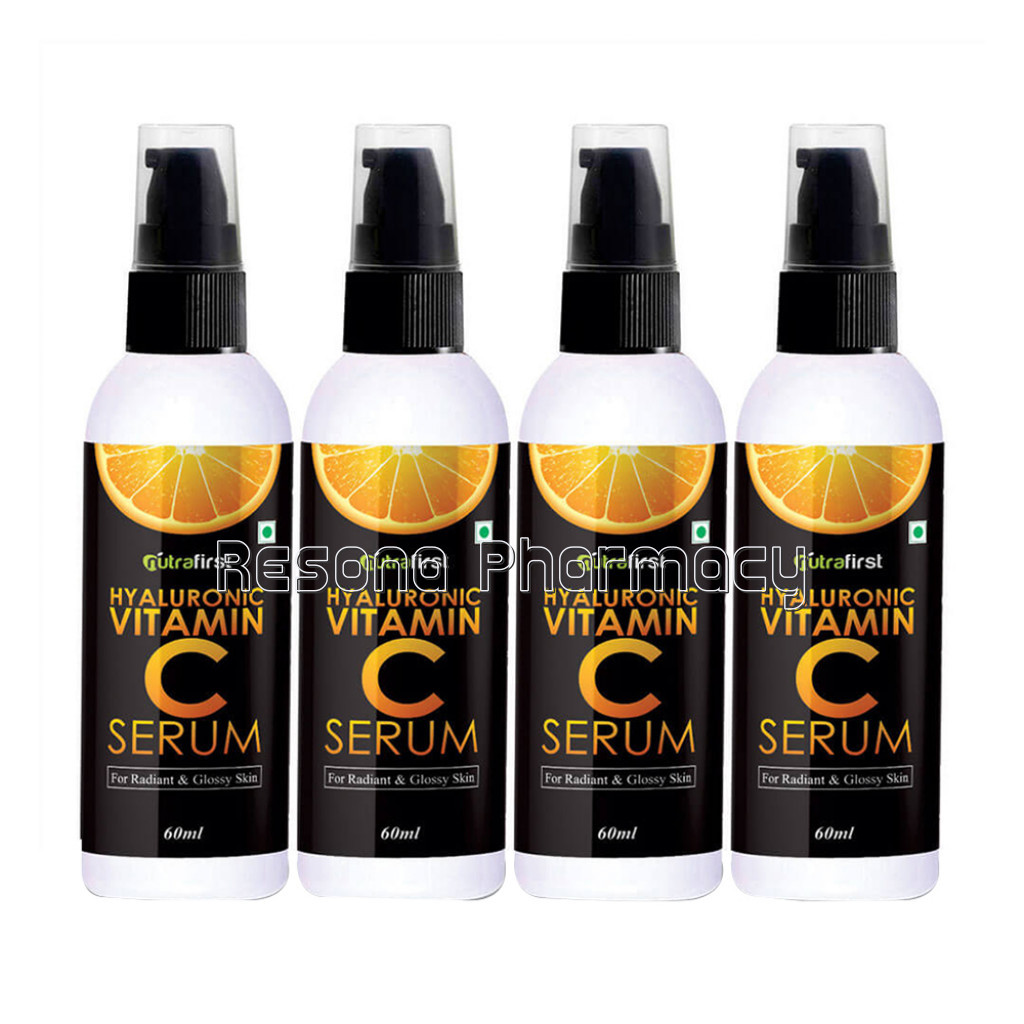 Nutrafirst Vitamin C With Hyaluronic Acid Serum For Clear And Glowing Skin – 60Ml (Pack Of 4)
