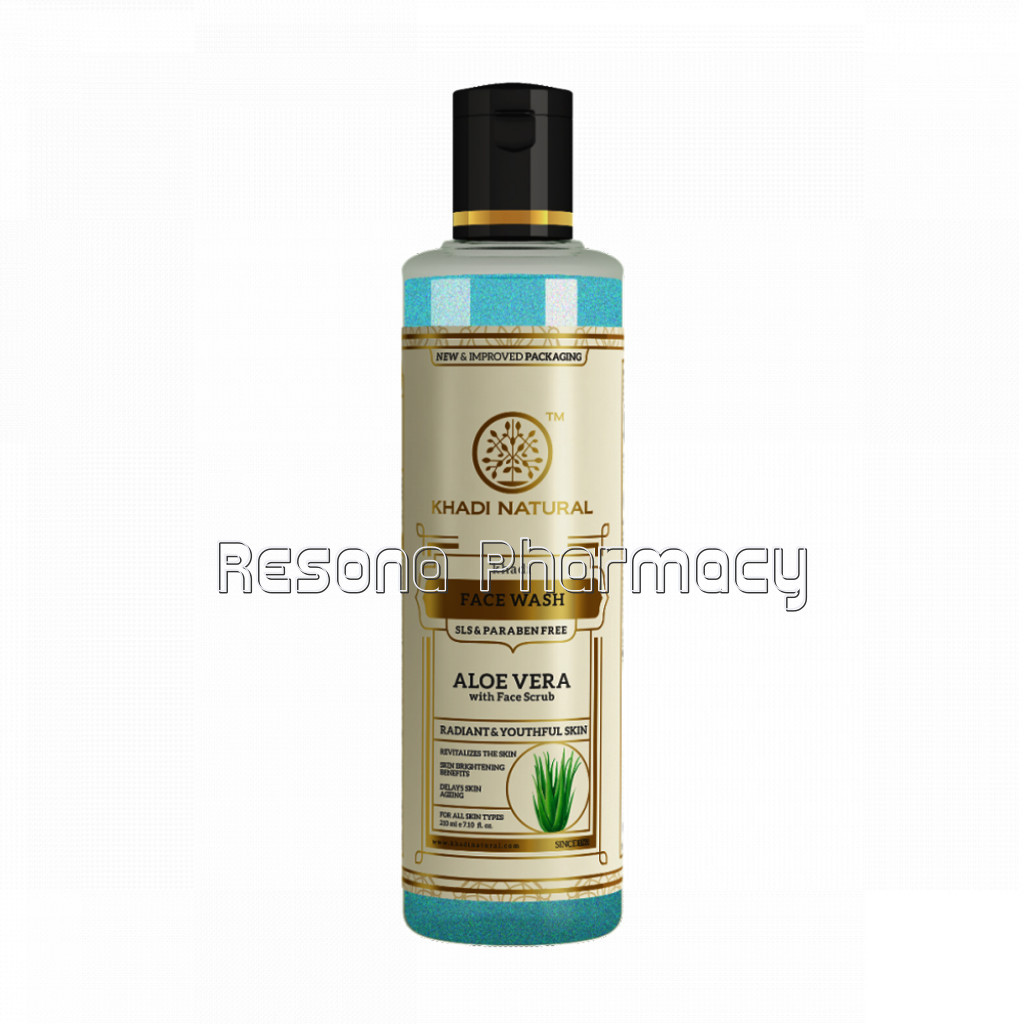 Khadi NaNaturalAloevera Face Wash With Scrub (Sls and Paraben Free)
