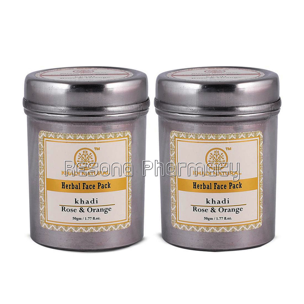 Khadi NaNaturalRose and Orange Face Pack (Set Of 2)