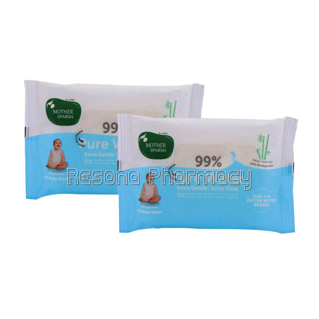 99% Pure Water Unscented Baby Wipes(10 Pcs X 2) With Medical Grade Fabric For Sensitive Skin