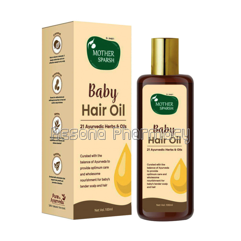 Ayurvedic Baby Hair Oil With 21 Ayurvedic Herbs and Oils For Nourishment To Tender Scalp