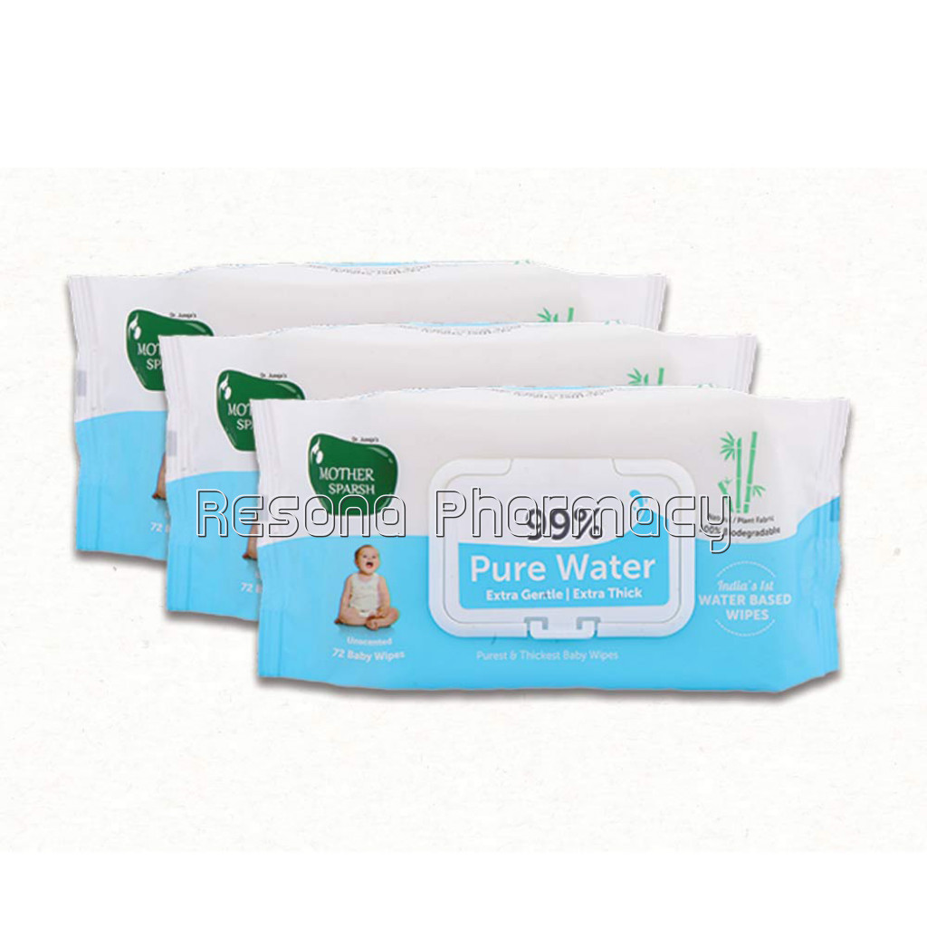 99% Pure Water Unscented Baby Wipes(Pack Of 3) With Medical Grade Fabric For Sensitive Skin
